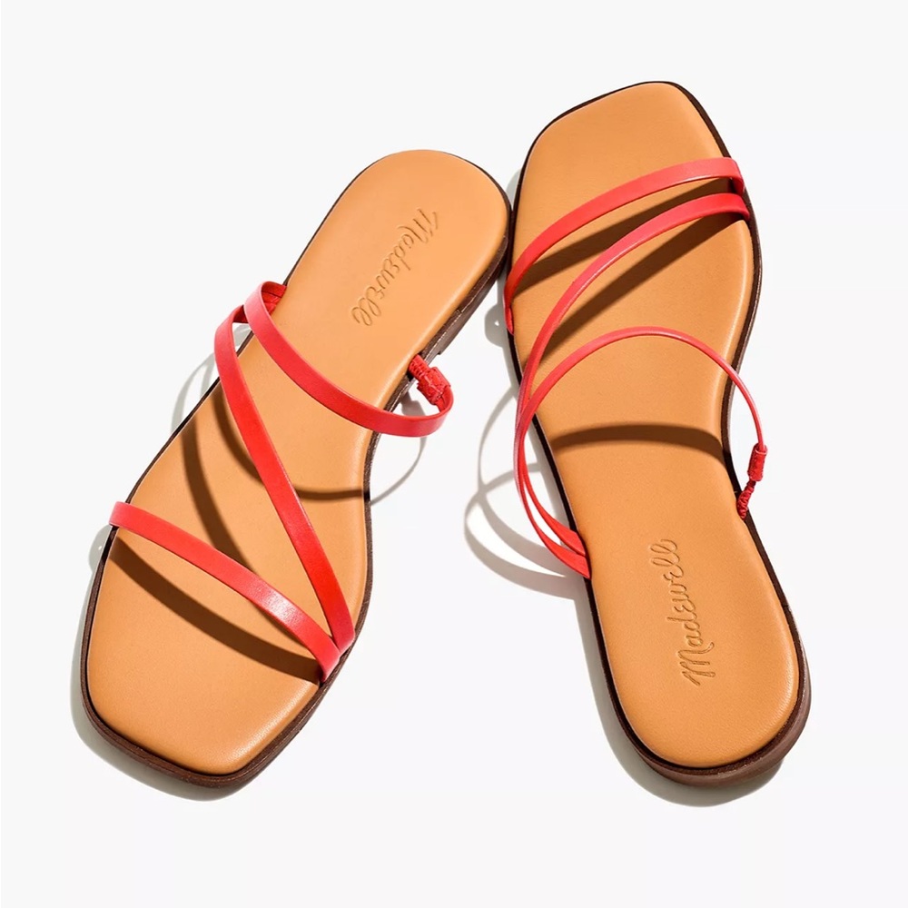 Madewell The Lyra Slide Sandal in Leather